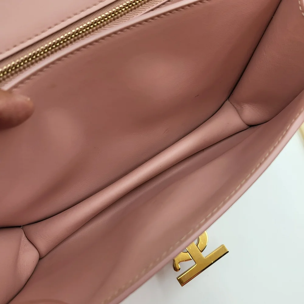 Burberry TB Logo-Plaque Calf Leather Shoulder Bag.. Authentic - Picture 13 of 16